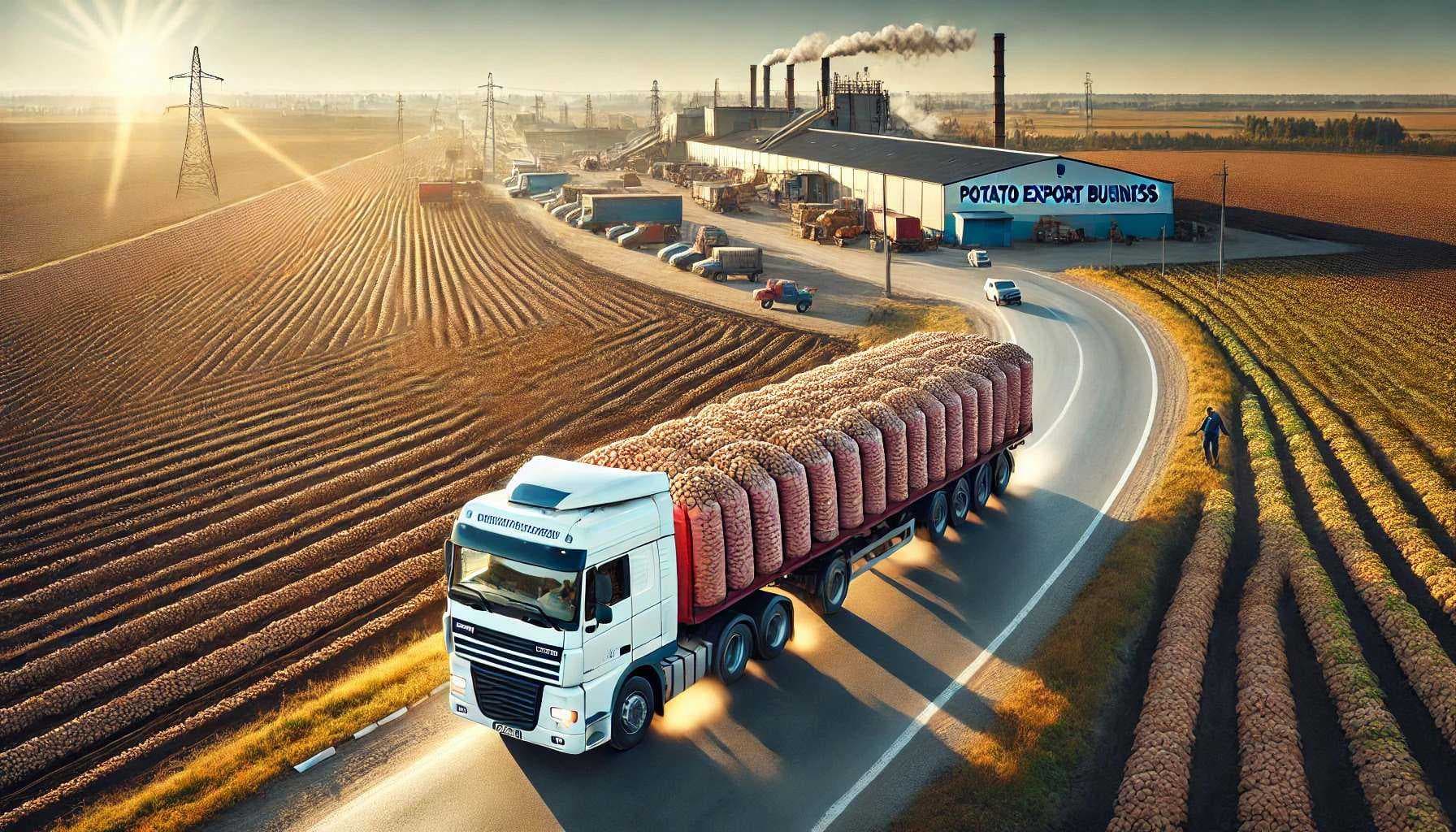 AGPotato export excellence header with vibrant potato field