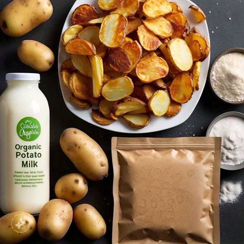Image of potato by-products being processed.